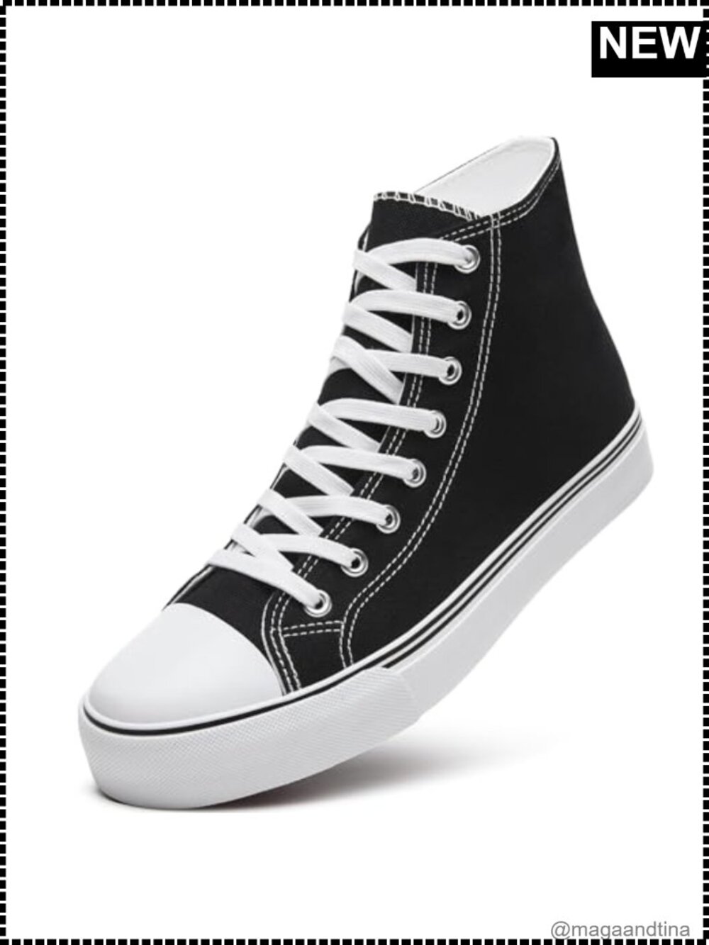 Men's High Top Canvas Sneakers Lace Up Classic Casual Walking Shoes